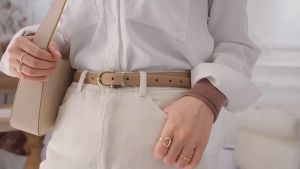 เข็มขัดหนังนิ่ม คุณภาพสูง แฟชั่นสําหรับผู้หญิง เข็มขัดแฟชั่นผู้หญิงเกาหลี เข็มขัดเส้นเล็ก เครื่องประดับสตรี