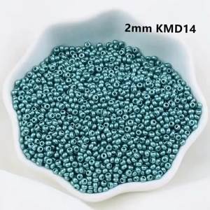 Hạt Cườm Thủy Tinh Kim Loại Mờ 1.5mm/2mm Không Phai Màu Hình Tròn Dùng Làm Vòng Tay Vòng Cổ Đồ Trang Sức Tự Làm