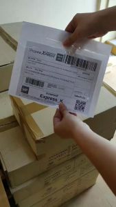 ซองพลาสติกใสหลังกาว ซองใสหลังกาว ซองพลาสติกแปะข้างกล่องพัสดุ ขนาด 18x25 cm.