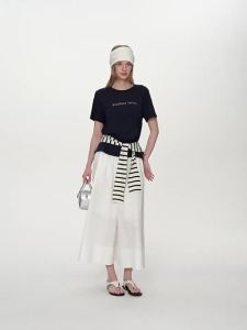 DUSHU | Casual Minimalist Round Neck Letter T-Shirt