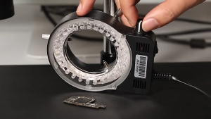 220V Adjustable Ring Light Illuminator Lamp for Microscope Excellent Circle Industry EU Plug White