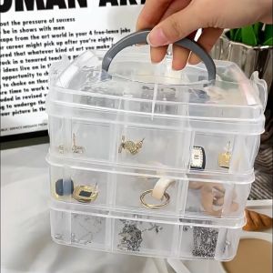 3 Layers Multipurpose Storage Box Small Compartment Accessories Jewelry Medicine Organizer Lego