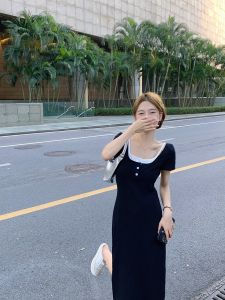 Missliu Fashio Dresses For Women 2025 New Summer Plus size Skirt Cover Up Black Knitted Long Skirt