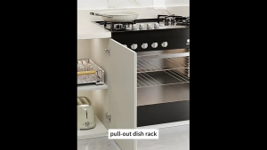 Stainless Steel Cabinet Dish Rack Drawer-Type Drain Rack With Tray Tableware Organizer All-In-One Dish Rack