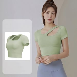 ผู้หญิง ซึ่งชุดกีฬา เสื้อยืดกีฬา ฟิตเนส วิ่ง ฟองน้ำ รูปลักษณ์ โยคะ สำหรับผู้หญิง