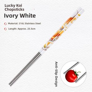 Stainless Steel Anti-Mildew Slip-Resistant High-Quality Food-Grade Chopsticks