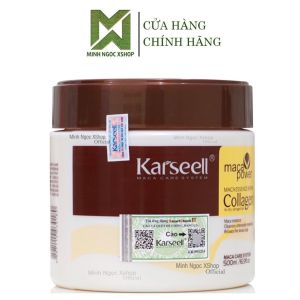 Kem ủ tóc dầu hấp phục hồi siêu mượt Karseell Collagen 500ml dạng hũ chính hãng