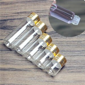 1ml/2ml/3ml Small Travel Bottle Transparent Glass Medicine Bottle with Lid Potion Sealed Bottle Mini Phial