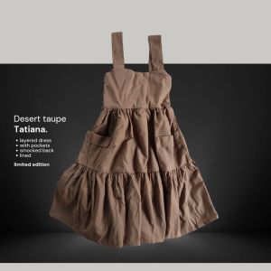 Missym Tatiana Linen Dress with Pocket for Women Layered Babydoll Dress Squareneck Smocked Back