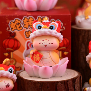 Creative Snake Year Figurine Desktop Decoration Lucky Mascot Chinese Zodiac New Year Gift Spring Festival Office Desk Ornament