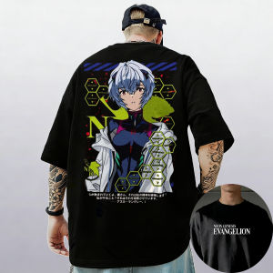 Bandai | Neon Genesis Evangelion Ayanami Rei Asuka Classic Style Short Sleeve T-shirt Men Women 2026 Summer Parent-Child Cotton Tee Tops
