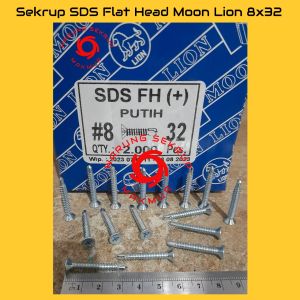 (100 pcs) Sekrup SDS FH 8x32 Self Drilling Screw Flat Head 3 cm