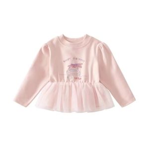 Áo Dài Tay Phong Cách Công Chúa Áo Hoodie Mùa Xuân Thu 女童套头卫衣 时尚宝宝春秋外套