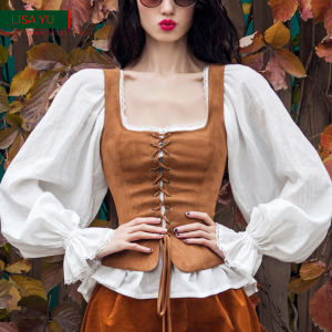 LISAYU French Vintage Sleeveless Adjustable Square Collar Vest Womens Slimming Suede Jacket Outerwear Fashionable Commute