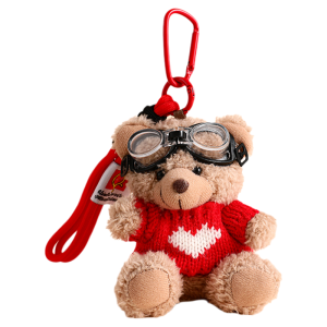 LONGKUI | Cute Plush Teddy Bear Keychain for Girls and Couples