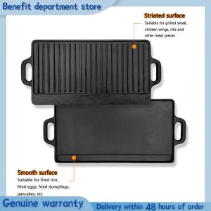 Chefs Classics Cast Iron Reversible Grill Pan 44x 23.5cm