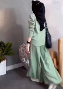 Setelan Wanita Madina Set Celana Cutbray Cringkel Airflow Jumbo By Olivia Dress