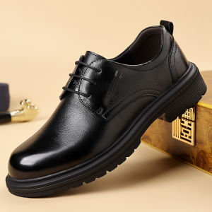 Mens Leather Shoes 2025 New Autumn Winter Derby Wedding Groom British Style Casual High-End Feeling Business Formal Shoes