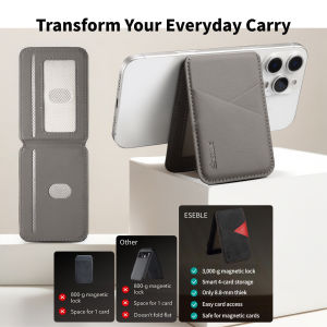 Luxury PU Leather For Magsafe Magnetic Universial Phone Card Holder Wallet For iPhone For Samsung Series Anti-fraud Bank ID Pack