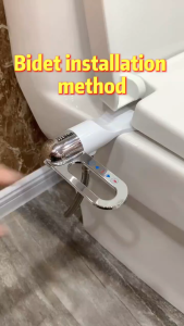 Sincecu High-Compatibility Non-Electric Bidet Attachment with Dual Nozzles and Adjustable Water Pressure for Southeast Asia Toilets Manual Bidet Toilet Seat Attachment - Dual Nozzles Ultra-Slim Design with Self-Cleaning & Cold Spray