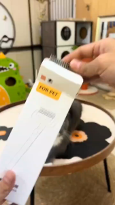 Stainless Steel Pet Comb with Rounded Head - Dog Grooming Tool for Thinning Hair Gentle on Skin