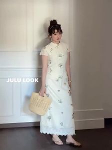 JULULOOK | Chinese Style Side Button Waist Cinching Big Size Outfit