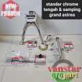 STANDAR TENGAH DAN SAMPING HONDA GRAND STAR PRIMA LEGENDA C70 C80 WARNA CHROME. 
