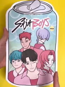 Kpop Hunter Magic Bé Gái Team Game Blind Bag DIY Handmade Stress Relief Dress-Up Quiet Book for Bé Gáis 7-12 Years Old