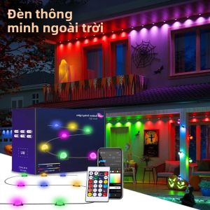 Đèn LED Dây Thông Minh Eaves Đồng Bộ Nhạc Bluetooth Ngoài Trời Chống Nước IP65 Đèn Cố Định Có Hẹn Giờ Trang Trí Nhà Cửa Tiệc Tùng Tự Làm Đèn Tiên RGBIC