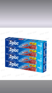 Frozen Ziplock Double Zipper Grip and Seal Freezer Bag Extra Large 6 Sheets 4 Pack Leak Proof Airtight Easy Open Tab Korea Original