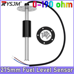 RYSJM | 1pc  Fuel Level Sensor 275mm0-190 ohm Water Level Sensor Stainless Steel Empty 0ohm Full 190ohm Sensor for Car Boat Oil Liquid