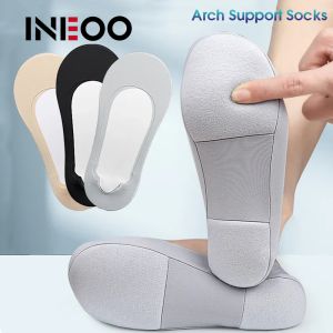 INEOO 1Pair New Boat Sock Plantar Fasciitis Shoes Insole Socks Insoles for Feet Women Shock Absorbing Shoe Sole Invisible Non Slip Shoe Pads