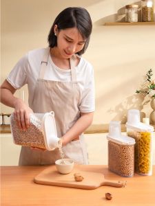 กล่องเก็บข้าวโพดระดับอาหารสำหรับใช้ในบ้าน ป้องกันการรั่วไหล กล่องเก็บข้าวโพด กล่องเก็บของในครัว ถังเก็บของในครัว