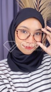 Groovy Eyewear - Kacamata Cyla Cat Eye Minus Photocromic Antiradiasi