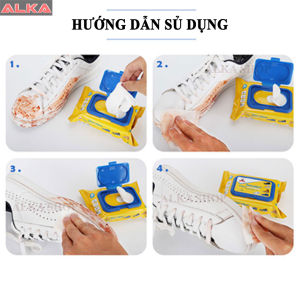 Khăn ướt lau giày đa năng siêu sạch Sneaker khăn vệ sinh giày hộp 30 miếng.