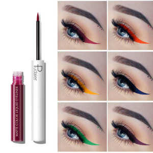 ✻15 Color Color Liquid Eyeliner Women Waterproof genuine goods Not Sizzy White Blue Brown Liquid Hard Head Eyeliner Long Lasting♡