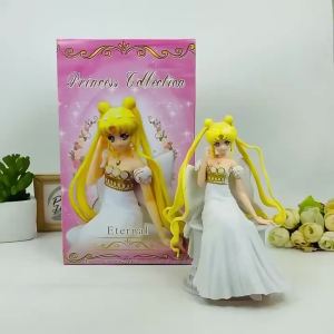 Bandai | Hot Seated Wedding Dress Sailor Moon Tsukino Usagi 15cm PVC Anime Figure Decoration Collection Doll Action Model Toys for Gift