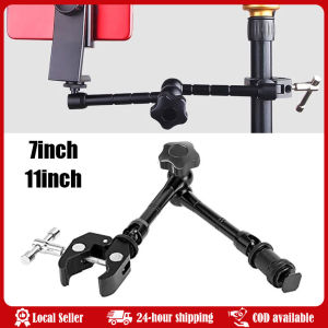 7 inch or 11 inch Articulating Magic Arm + Super Clamp for DSLR Rig Camera to LCD Monito LED Video Light Camera Accessories Upgraded 11" Adjustable Friction Power Articulating Magic Arm for DSLR Monitor Flash LED Video Light Vlog Cage Rig Tripod Gimbal