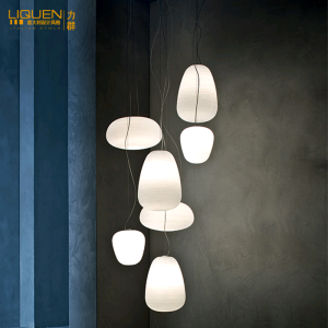 Long Pendant Lamp Loft Double-Story Living Room Staircase Villa Hollow High Ceiling Apartment Glass Chandelier Nordic Style