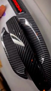 PROTON PERSONA ELEGANCE 2007-2015 4 PCS DOOR BOWL COVER CARBON ACCESSORIES GLOSSY EFFECT