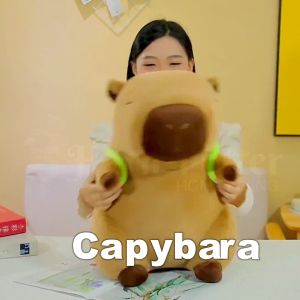 Capybara Plush With Bread Stuffed Animal Plush Pillow Plush Toy Patung Capybara Plushie Capybara Doll Gift Soft Toy Kids
