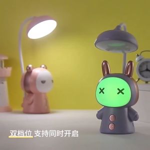 Warmtaste LED Desk Lamp USB Rechargeable Eye Protection Night Light Decorative Cute Study Table Lamp for Study Dormitory Reading