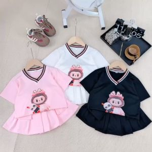 Bộ váy Labubu chất vải 4 chiều dành cho bé gái từ 14-32 kg