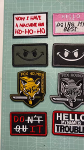 [Hỏa Tốc TPHCM] Patch_Velcro dán Fox Hound thêu tinh xảo có mặt gai để dán lên quần áo balo