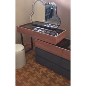 (Free Installation) Vedourstyle Modern Aesthetic Dressing Table Makeup Table Mirror Stool Meja Solek