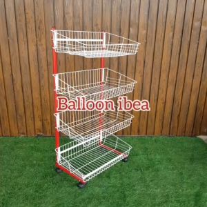 ชั้นขายของ ชั้นตะกร้า4ชั้น#มีล้อ ชั้นวางหนังสือ(ส่งไวมีเก็บปลายทาง)ชั้นมินิมาร์ท ชั้นวางขนม ชั้นซุปเปอร์มาร์เก็ต ชั้นวางอุปกรณ์ในครัว