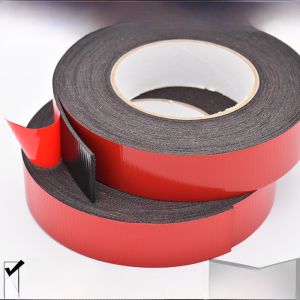 เทปพันซ้อนสีดำ ความเหนียวแรง ติดแน่น แผ่นดินเหล็กอะลูมิเนียม แผ่นฟองน้ำ PE Red Film หนา สำหรับงานป้ายโฆษณา หินแท้ กระเบื้องปลอม