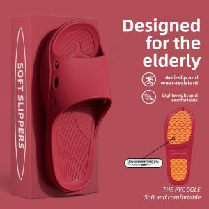 MONLEYTA | Anti-Fall Bathroom Slippers Indoor Home Quiet Odor-Resistant Mens Summer Slippers Womens Simple Style PVC Material Slippers