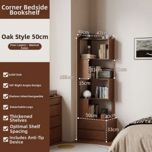 DONGMU | Corner Bookshelf Narrow Side Cabinet