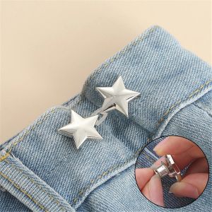 1/5/10 Pair Jeans Button Adjustable Clips for Pant Skirts Waist Tightener Buckle Snap Button Adjuster Pants Pin Button